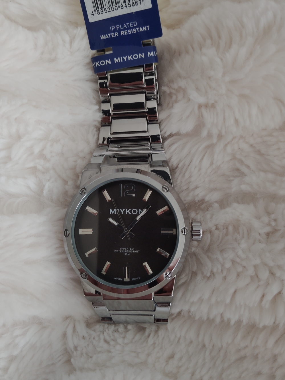 MIYKON Stainless Steel Men's Watch in Black and Silver - Picture 7 of 8